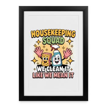 Funny Cleaning Design - Framed poster (27 × 37 cm) - black - Front