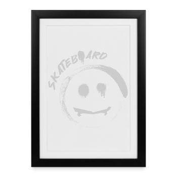 Skateboard - Affiche encadrée (27 × 37 cm) - noir - Devant