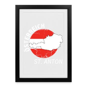 St. Anton - Framed poster (27 × 37 cm) - black - Front
