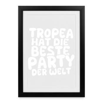 Tropea comme destination de vacances - Affiche encadrée (27 × 37 cm) - noir - Devant
