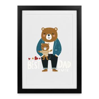 The Best Dad - Framed poster (27 × 37 cm) - black - Front