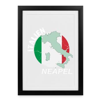 Naples - Affiche encadrée (27 × 37 cm) - noir - Devant