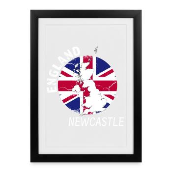 Newcastle - Affiche encadrée (27 × 37 cm) - noir - Devant