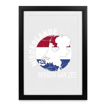 Bergen Aan Zee - Affiche encadrée (27 × 37 cm) - noir - Devant