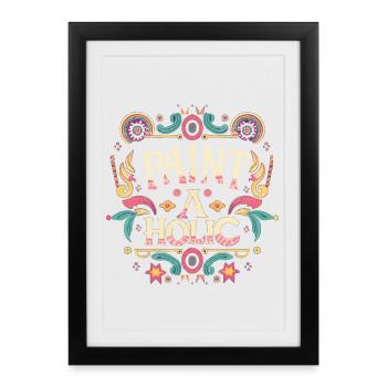 Paint-aholic - Framed poster (27 × 37 cm) - black - Front