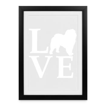 Chow Chow - Affiche encadrée (27 × 37 cm) - noir - Devant
