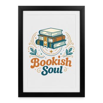 Âme livresque - Affiche encadrée (27 × 37 cm) - noir - Devant