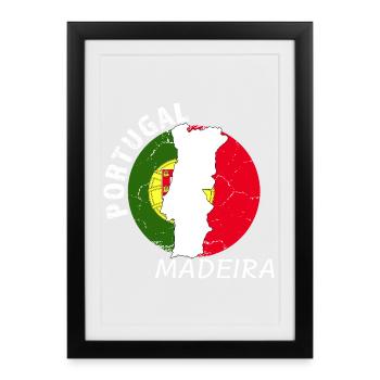 Madère - Affiche encadrée (27 × 37 cm) - noir - Devant