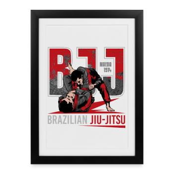 Brazilian Jiu-Jitsu Martial Arts - Framed poster (27 × 37 cm) - black - Front