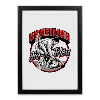 Brazilian Jiu-Jitsu Martial Arts - Framed poster (27 × 37 cm) - black - Front