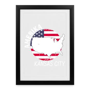 Kansas City - Affiche encadrée (27 × 37 cm) - noir - Devant