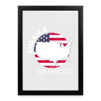 San Francisco - Framed poster (27 × 37 cm) - black - Front