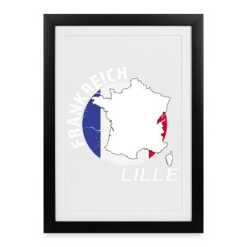 Lille - Framed poster (27 × 37 cm) - black - Front