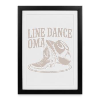 Boot Western de danse en ligne Granny Western - Affiche encadrée (27 × 37 cm) - noir - Devant