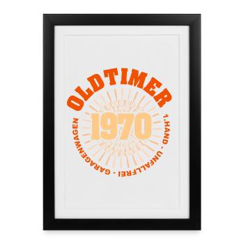 1970 - Affiche encadrée (27 × 37 cm) - noir - Devant