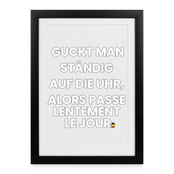Germano-Français-Rime 2 (Ver. A) - Affiche encadrée (27 × 37 cm) - noir - Devant
