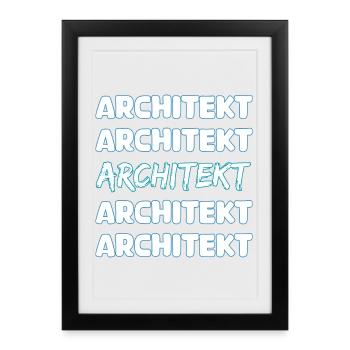 Architect as a job - Framed poster (27 × 37 cm) - black - Front