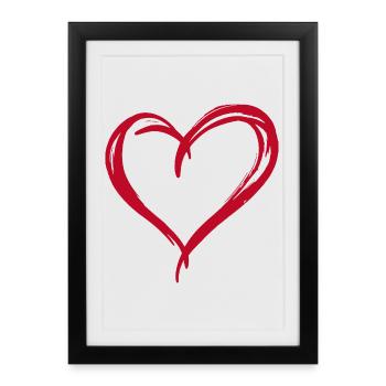 Heart - Framed poster (27 × 37 cm) - black - Front