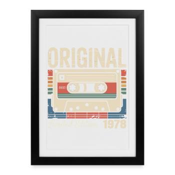 48th Anniversary - Vintage Gift 1978 - Framed poster (27 × 37 cm) - black - Front