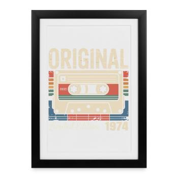52nd Anniversary - Vintage Gift 1974 - Framed poster (27 × 37 cm) - black - Front