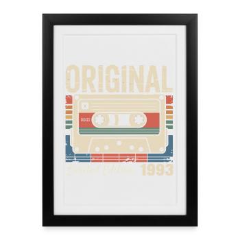 33rd Anniversary - Vintage Gift 1993 - Framed poster (27 × 37 cm) - black - Front