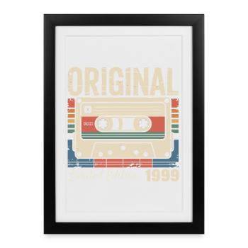27ème anniversaire - Cadeau Vintage 1999 - Affiche encadrée (27 × 37 cm) - noir - Devant