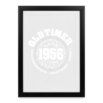 1956 - Affiche encadrée (27 × 37 cm) - noir - Devant