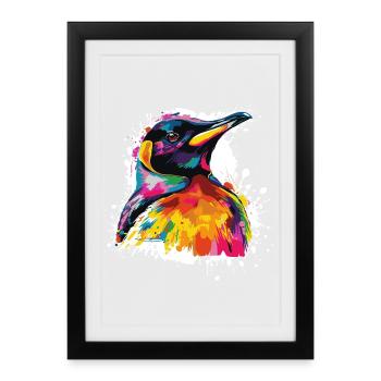 Colorful Toucan Head Artwork - Framed poster (27 × 37 cm) - black - Front
