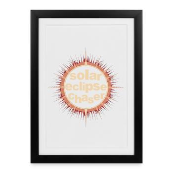 Solar eclipse chaser - Framed poster (27 × 37 cm) - black - Front