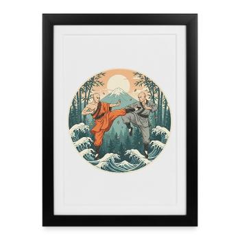 Kung Fu Martial Arts - Framed poster (27 × 37 cm) - black - Front