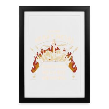 Ich höre Heavy Metal wann ich will - Gerahmtes Poster (27 × 37 cm) - Schwarz - Vorne