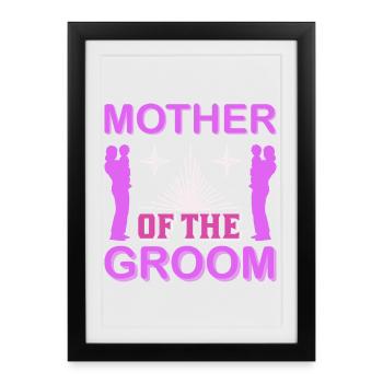 T-shirt cadeau de la mère du marié pour la maman du mariage - Affiche encadrée (27 × 37 cm) - noir - Devant