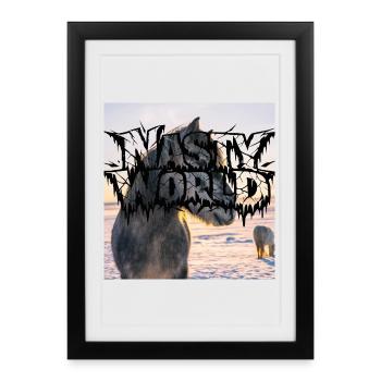 Dark Horse Silhouette Logo - Affiche encadrée (27 × 37 cm) - noir - Devant