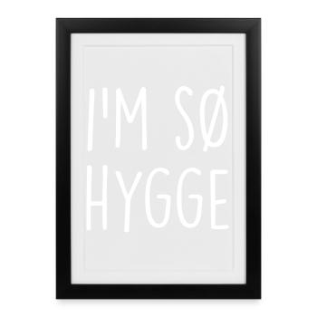 Hygge Danemark Dänemark - Affiche encadrée (27 × 37 cm) - noir - Devant