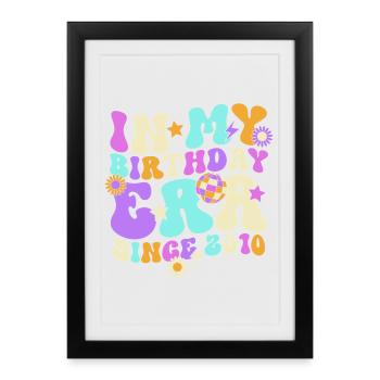 16th Birthday Retro Gift Idea - Framed poster (27 × 37 cm) - black - Front