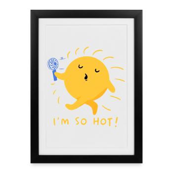 Cute Sun Cartoon Costume Sunshine Summer Teen Girl - Framed poster (27 × 37 cm) - black - Front