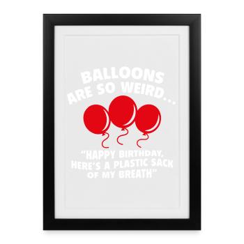 Motif drôle d’anniversaire avec une phrase sarcastique - Affiche encadrée (27 × 37 cm) - noir - Devant