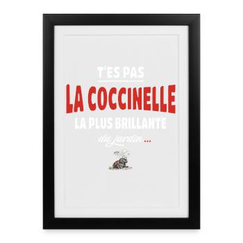 T’es pas la coccinelle la plus brillante du jardin - Affiche encadrée (27 × 37 cm) - noir - Devant