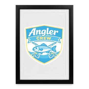 Bouclier d’équipage Angler - Affiche encadrée (27 × 37 cm) - noir - Devant