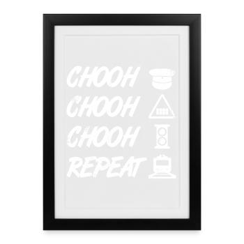 Funny Railroad Worker - Framed poster (27 × 37 cm) - black - Front