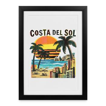 Costa Del Sol Spain Holidays - Framed poster (27 × 37 cm) - black - Front
