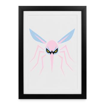 Moustique, Moustique, Insecte, Mal - Affiche encadrée (27 × 37 cm) - noir - Devant