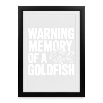 Avertissement : Souvenir d’un poisson rouge - Affiche encadrée (27 × 37 cm) - noir - Devant