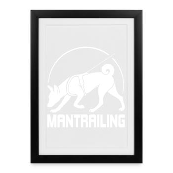 Basenji Mantrailing Dog Sports Dogs Wilsigns - Framed poster (27 × 37 cm) - black - Front