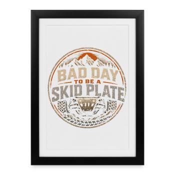 Badge Off-Road : Mauvais Jour pour le Sabot - Affiche encadrée (27 × 37 cm) - noir - Devant