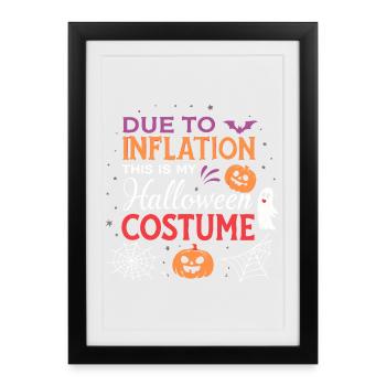 Déguisement Halloween Inflation Humour - Affiche encadrée (27 × 37 cm) - noir - Devant