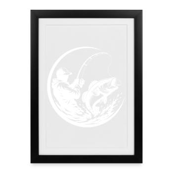 Angler - Framed poster (27 × 37 cm) - black - Front