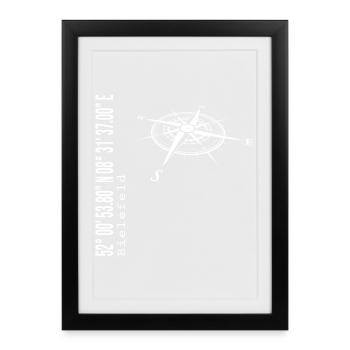 Bielefeld - Framed poster (27 × 37 cm) - black - Front