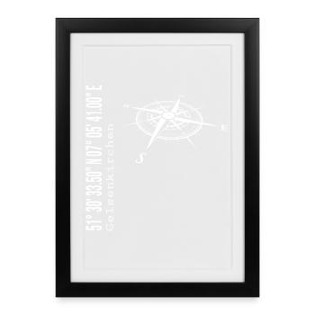 Gelsenkirchen - Affiche encadrée (27 × 37 cm) - noir - Devant