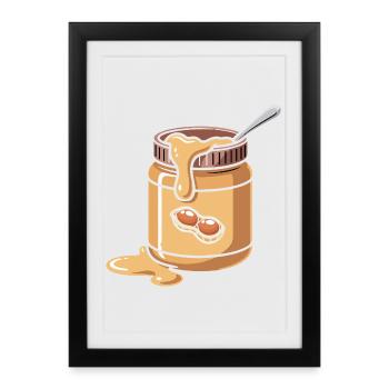 Look Partner Beurre de Cacahuète & Confiture Design - Affiche encadrée (27 × 37 cm) - noir - Devant